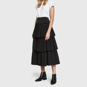 SOLD NEED SUPPLY/FARROW Valeria Tiered Skirt Black